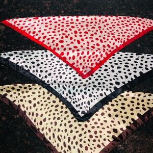 Vibrant Red , Black and or Brown Polka Dot Scarves & Wraps💋